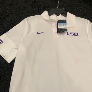 Men's Nike Purple LSU Coaches Sideline Performance Polo